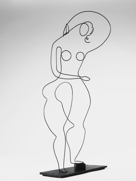 Calder. Forgeron de géantes libellules. : Femme nue (c. 1929) Calder Alexander (1898-1976) © 2017 Calder Founda8on New York / ADAGP, Paris Musée Na8onal d’art moderne, Centre Pompidou, Paris – AM1516S Photo © Centre Pompidou, MNAM-CCI, Dist.RMN-Grand Palais / Adam Rzepka